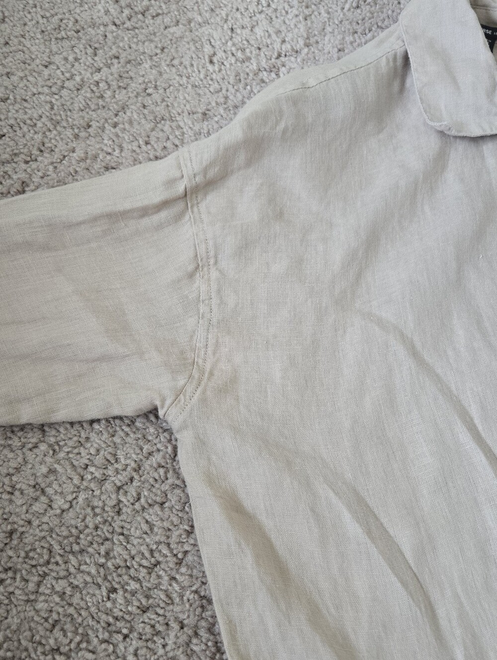 James Perse Shirt Dress Womens 3 or Large Linen With Slip Cement Button Down - Picture 14 of 15
